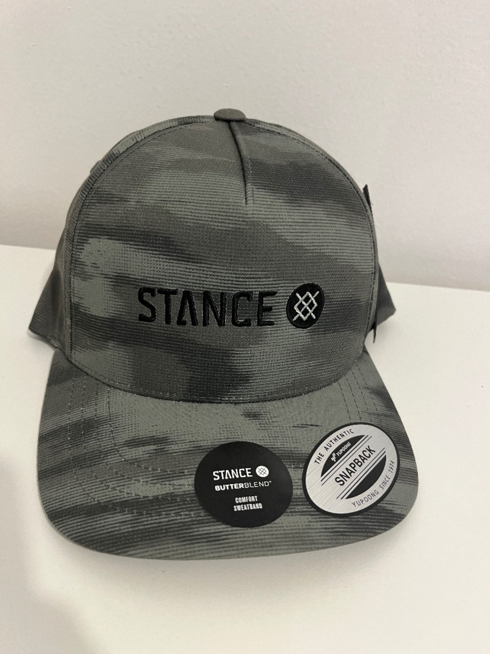 NWT Stance Icon Snapback Hat - Camo Green